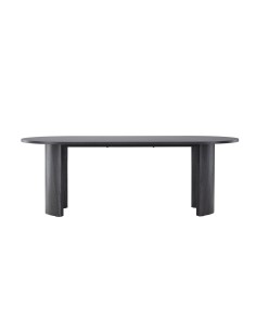 Runt matbord Grundsund, 220 × 100 cm, Svart
