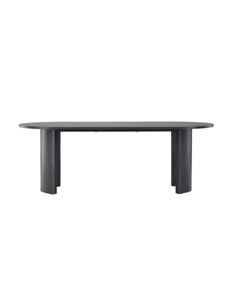 Runt matbord Grundsund, 220 × 100 cm, Svart