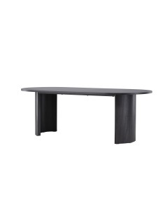 Runt matbord Grundsund, 220 × 100 cm, Svart 2