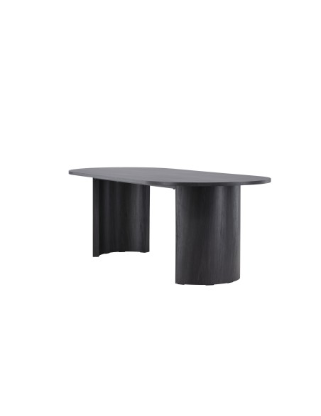 Runt matbord Grundsund, 220 × 100 cm, Svart