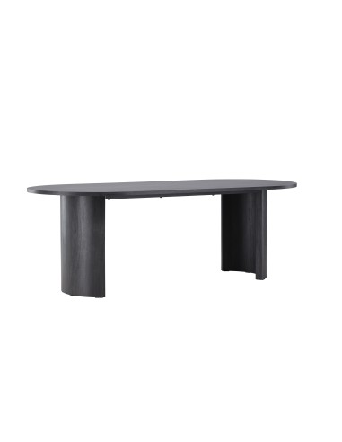 Runt matbord Grundsund, 220 × 100 cm, Svart