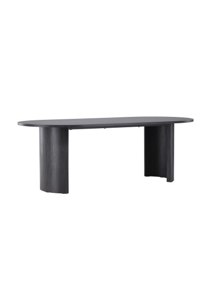 Runt matbord Grundsund, 220 × 100 cm, Svart