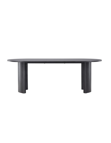 Runt matbord Grundsund, 220 × 100 cm, Svart