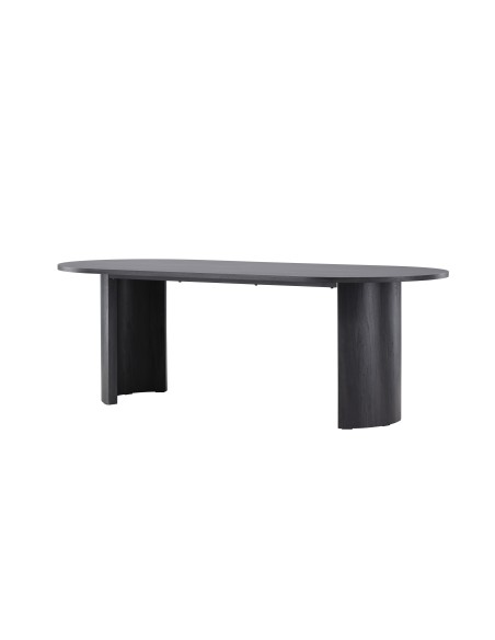 Runt matbord Grundsund, 220 × 100 cm, Svart