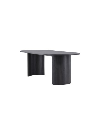 Runt matbord Grundsund, 220 × 100 cm, Svart