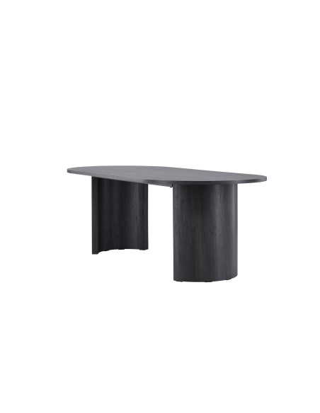 Runt matbord Grundsund, 220 × 100 cm, Svart