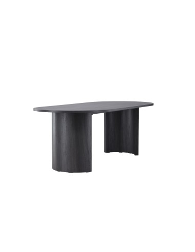 Runt matbord Grundsund, 220 × 100 cm, Svart