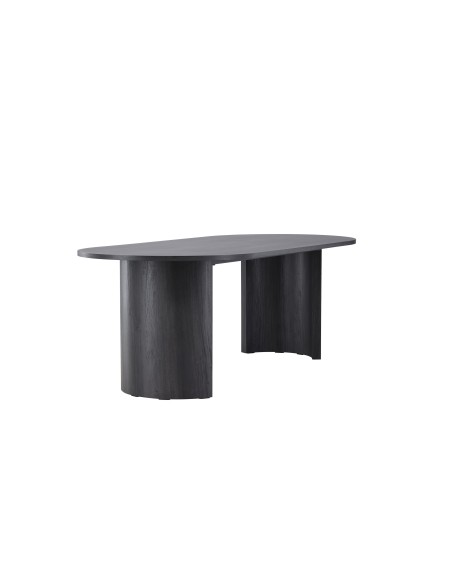 Runt matbord Grundsund, 220 × 100 cm, Svart