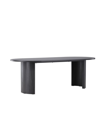 Runt matbord Grundsund, 220 × 100 cm, Svart