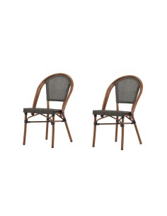 Caféstol Guarda, Svart/Brun 2