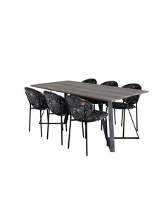 Matgrupp Marina med Vault matstolar, 180 × 90 cm 2