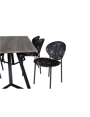 Matgrupp Marina med Vault matstolar, 180 × 90 cm