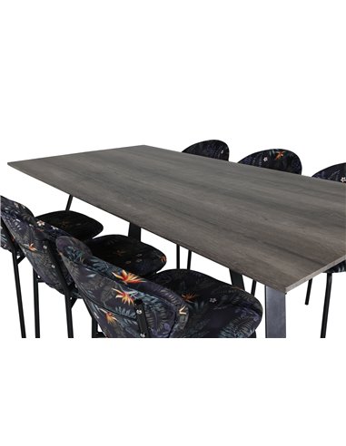 Matgrupp Marina med Vault matstolar, 180 × 90 cm