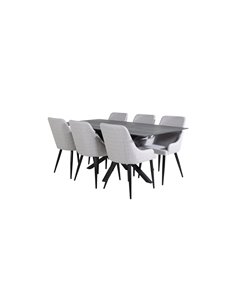 Matgrupp Piazza med Plaza matstolar, 180 × 90 cm 2
