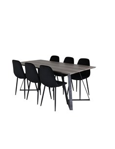 Matgrupp Marina med Polar matstolar, 180 × 90 cm 2