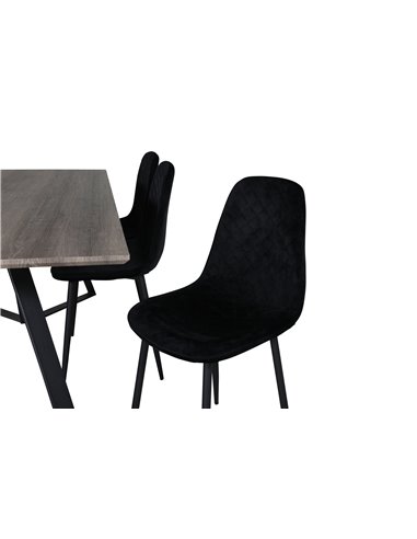 Matgrupp Marina med Polar matstolar, 180 × 90 cm