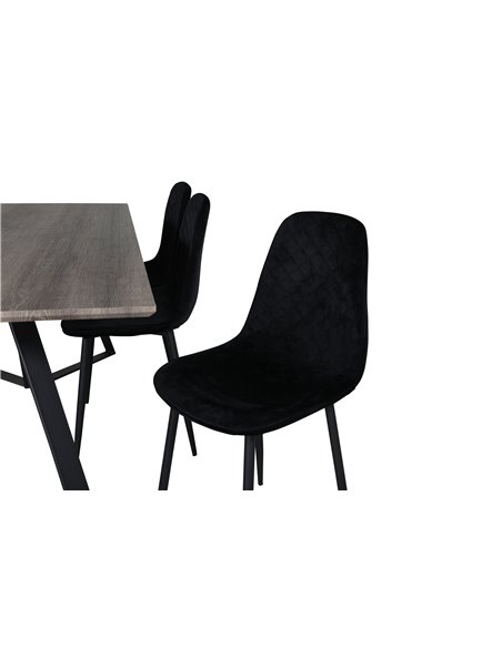 Matgrupp Marina med Polar matstolar, 180 × 90 cm