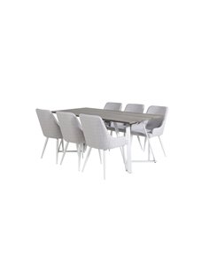 Matgrupp Marina med Plaza matstolar, 180 × 90 cm 2