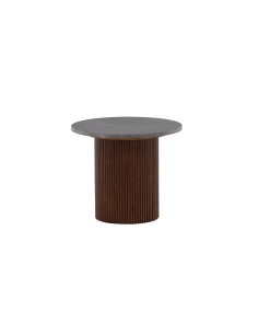 Runt sidobord Härön Bord, Ø52 cm, Walnut