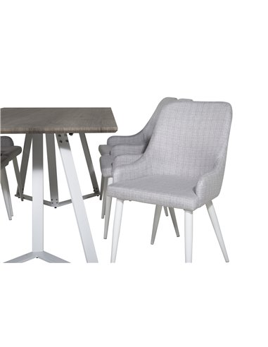 Matgrupp Marina med Plaza matstolar, 180 × 90 cm