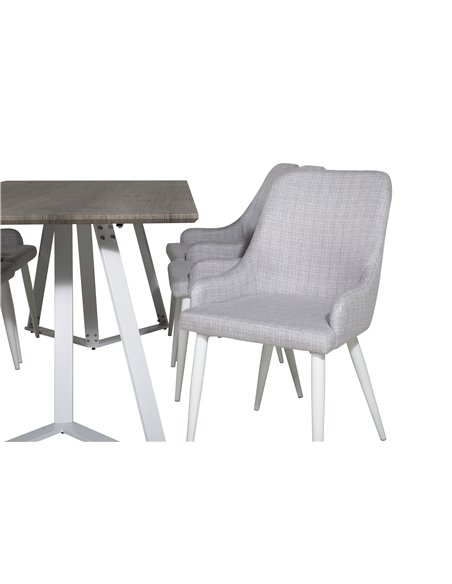 Matgrupp Marina med Plaza matstolar, 180 × 90 cm