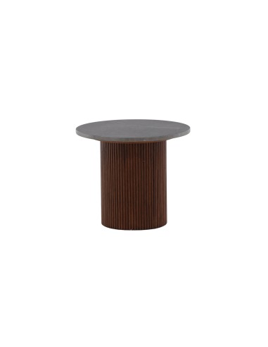 Runt sidobord Härön Bord, Ø52 cm, Walnut