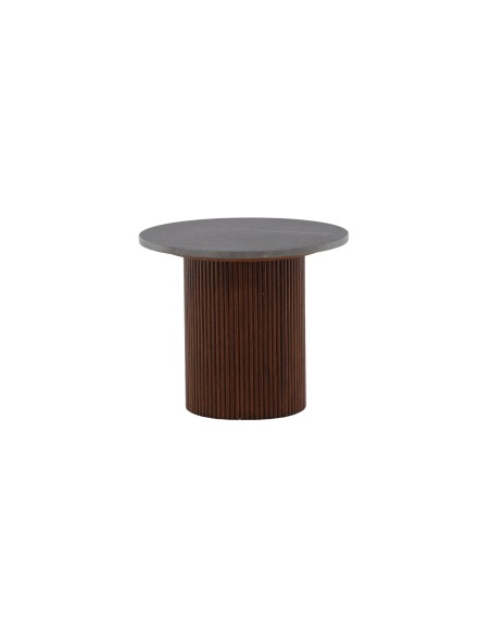 Runt sidobord Härön Bord, Ø52 cm, Walnut