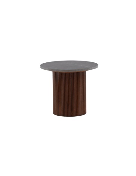 Runt sidobord Härön Bord, Ø52 cm, Walnut