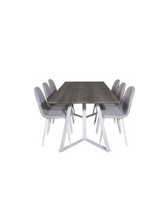Matgrupp Marina med Polar matstolar, 180 × 90 cm