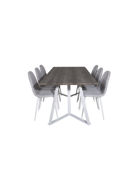 Matgrupp Marina med Polar matstolar, 180 × 90 cm