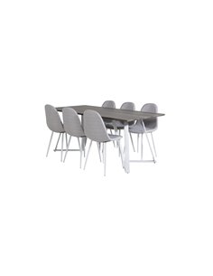 Matgrupp Marina med Polar matstolar, 180 × 90 cm 2