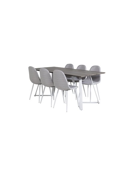 Matgrupp Marina med Polar matstolar, 180 × 90 cm