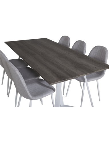 Matgrupp Marina med Polar matstolar, 180 × 90 cm