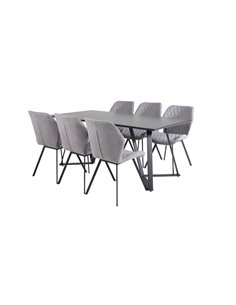 Matgrupp Marina med Gemma matstolar, 180 × 90 cm 2