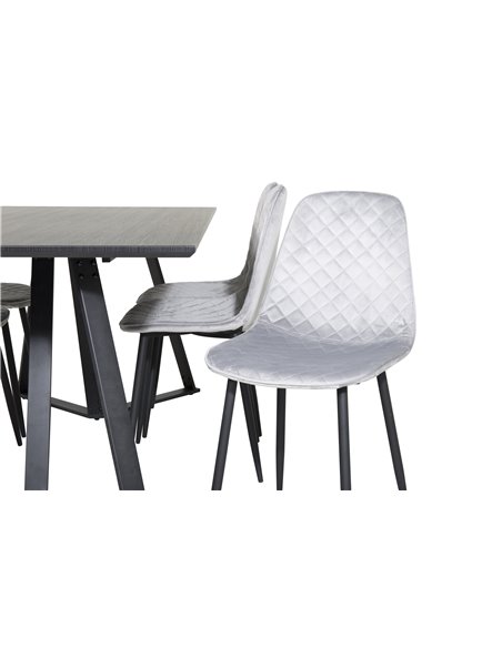 Matgrupp Marina med Polar matstolar, 180 × 90 cm