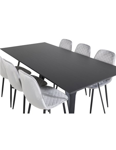 Matgrupp Marina med Polar matstolar, 180 × 90 cm