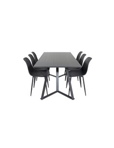 Matgrupp Marina med Polar matstolar, 180 × 90 cm