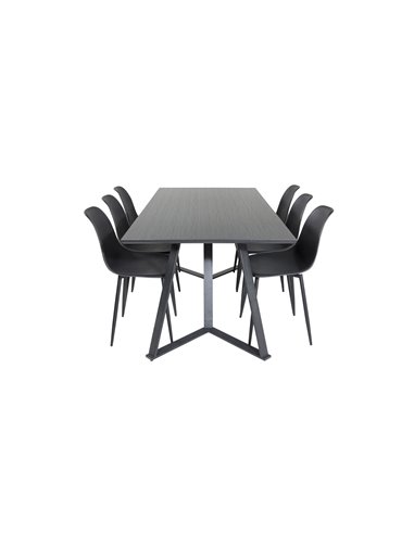 Matgrupp Marina med Polar matstolar, 180 × 90 cm