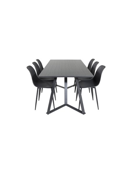 Matgrupp Marina med Polar matstolar, 180 × 90 cm