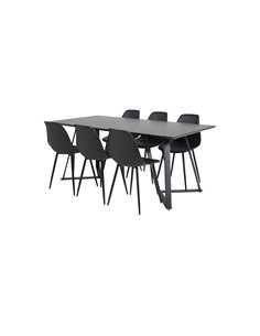 Matgrupp Marina med Polar matstolar, 180 × 90 cm 2