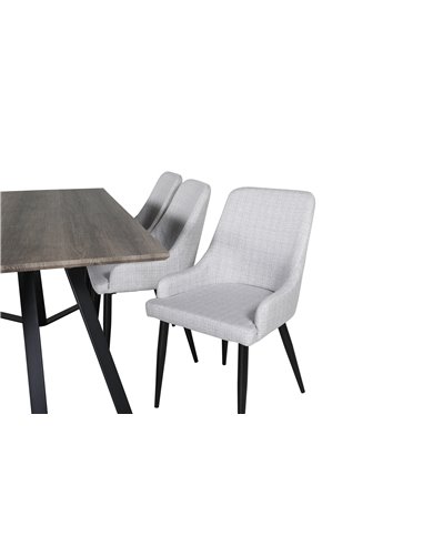 Matgrupp Marina med Plaza matstolar, 180 × 90 cm