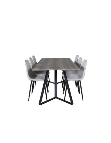 Matgrupp Marina med Polar matstolar, 180 × 90 cm