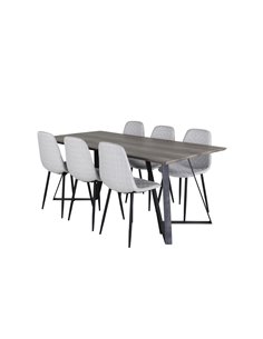 Matgrupp Marina med Polar matstolar, 180 × 90 cm 2
