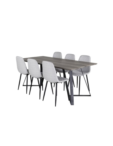 Matgrupp Marina med Polar matstolar, 180 × 90 cm