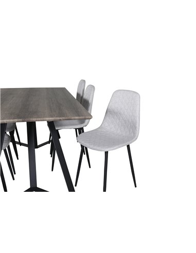 Matgrupp Marina med Polar matstolar, 180 × 90 cm