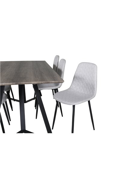 Matgrupp Marina med Polar matstolar, 180 × 90 cm