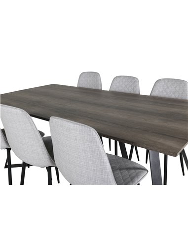 Matgrupp Marina med Polar matstolar, 180 × 90 cm
