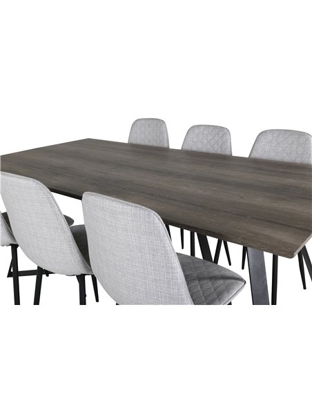 Matgrupp Marina med Polar matstolar, 180 × 90 cm