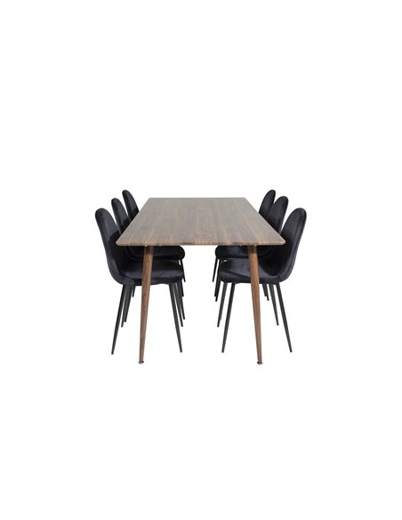 Matgrupp Polar med Polar matstolar, 180 × 90 cm