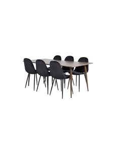 Matgrupp Polar med Polar matstolar, 180 × 90 cm 2